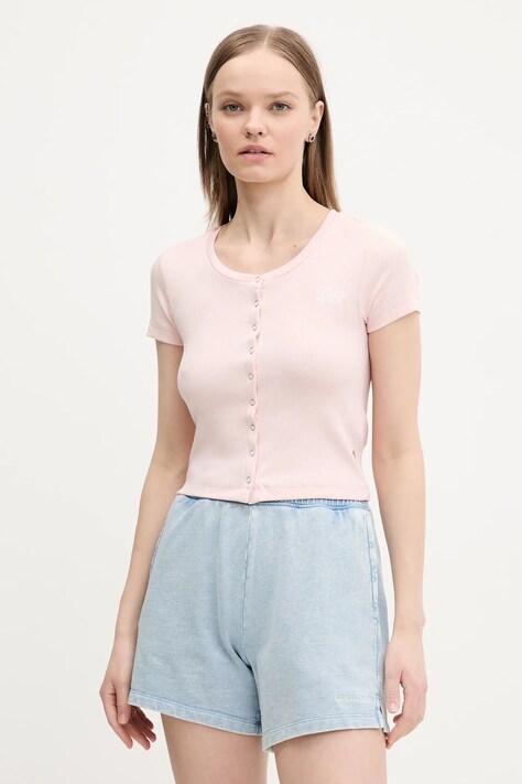 Футболка Guess Jeans жіноча колір рожевий W5GP27 KA0H1