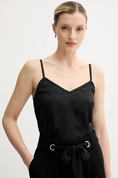 Morgan top OSTUD culoarea negru, cu imprimeu, OSTUD