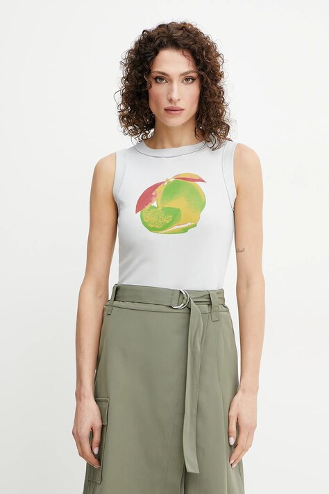MAX&Co. top din bumbac culoarea gri, 2516941034200