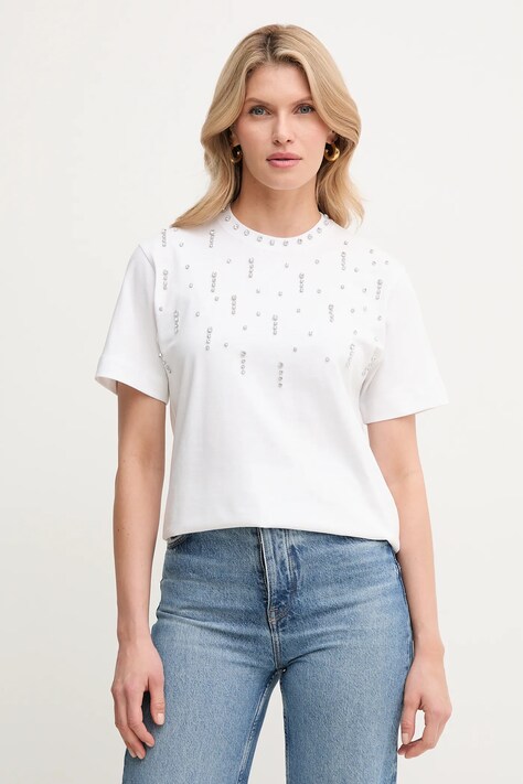 MAX&Co. tricou din bumbac femei, culoarea alb, 2516971014200