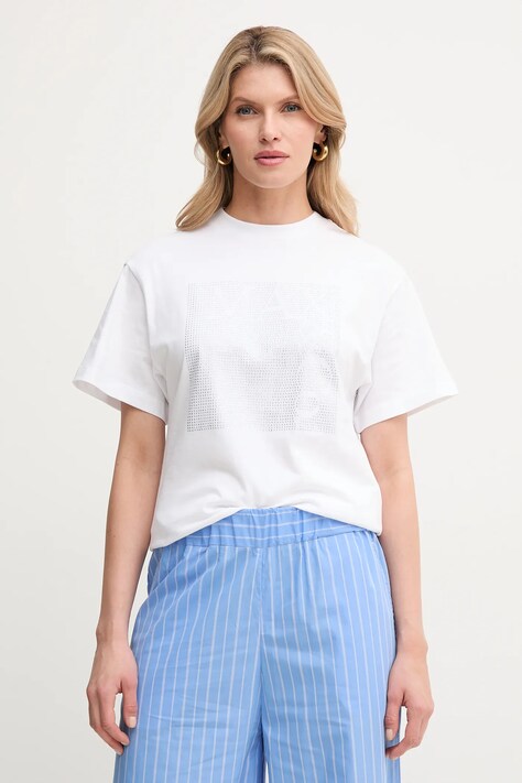 MAX&Co. tricou din bumbac femei, culoarea alb, 2516971024200