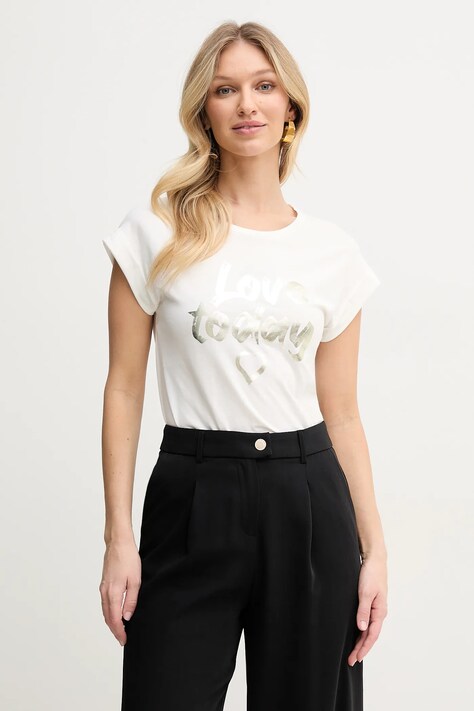 Morgan tricou DTOM femei, culoarea alb, DTOM