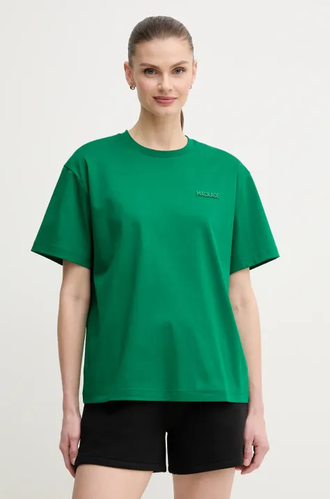 MACKAGE tricou din bumbac femei, culoarea verde, TEE.W