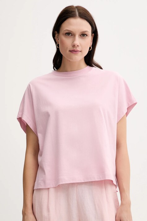 United Colors of Benetton tricou din bumbac culoarea roz, 3096D1071