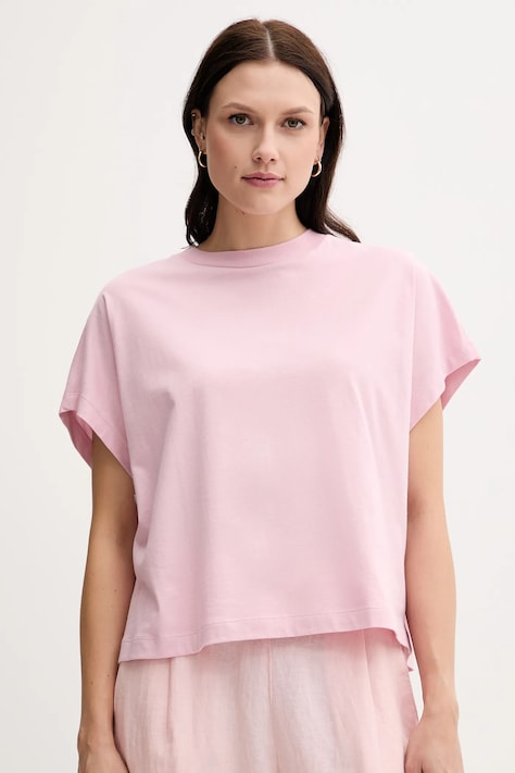 Хлопковая футболка United Colors of Benetton цвет розовый 3096D1071