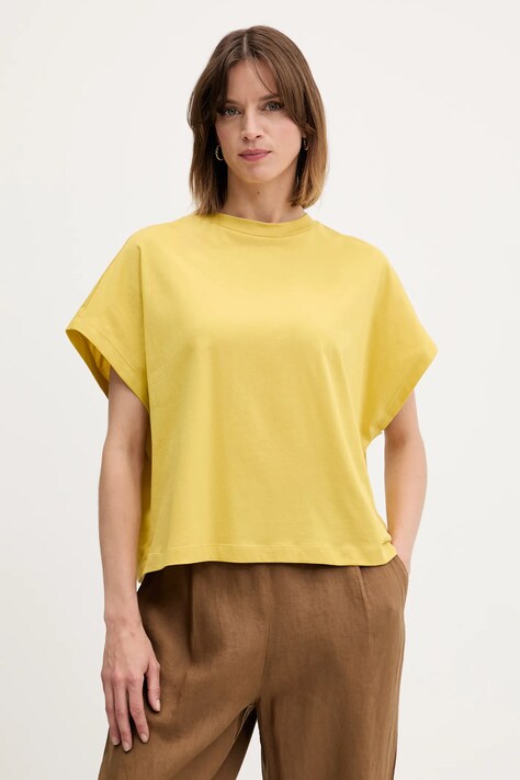 Бавовняна футболка United Colors of Benetton колір жовтий 3096D1071