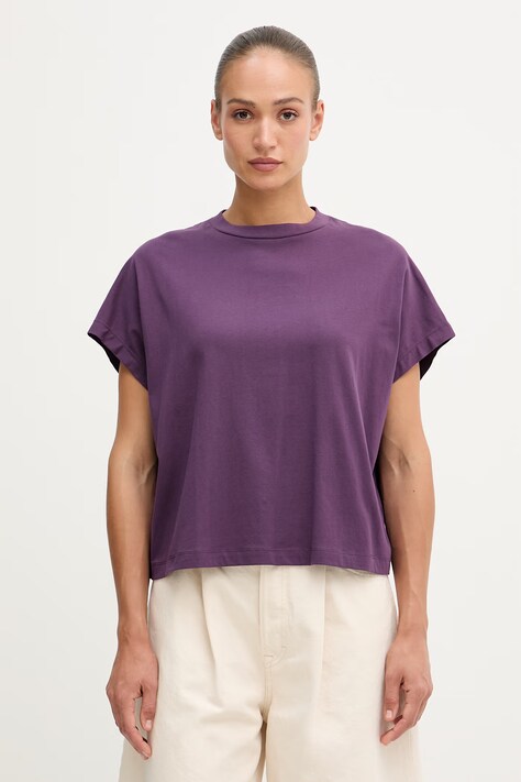 United Colors of Benetton T-shirt damski bawełniany fioletowy 3096D1071