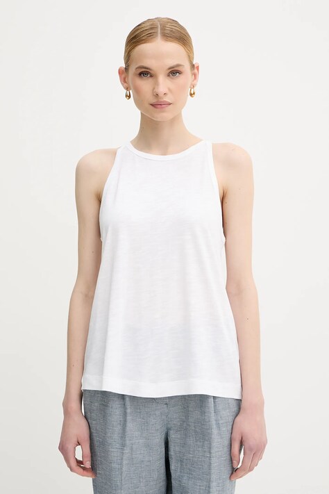 United Colors of Benetton top kolor biały 3KMTDH013