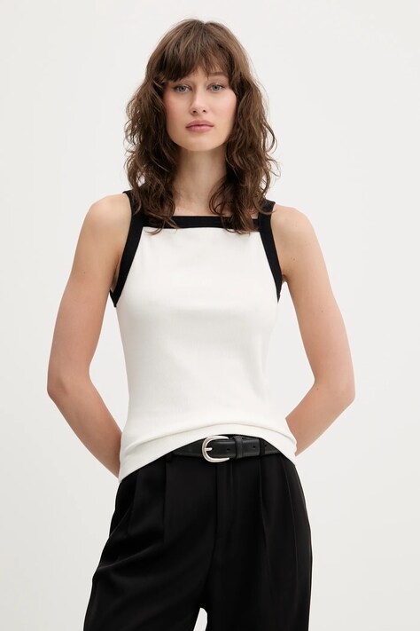 Top Abercrombie & Fitch boja: bijela, KI139-5318