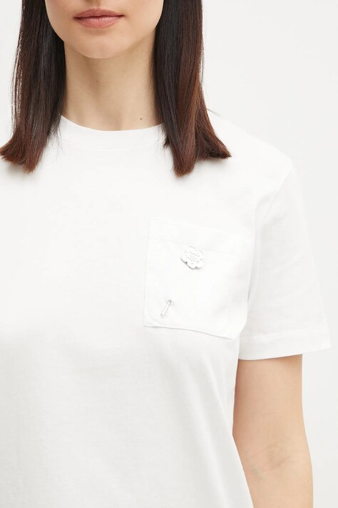 Памучна тениска Kenzo в бяло FF52TS1504SG.02