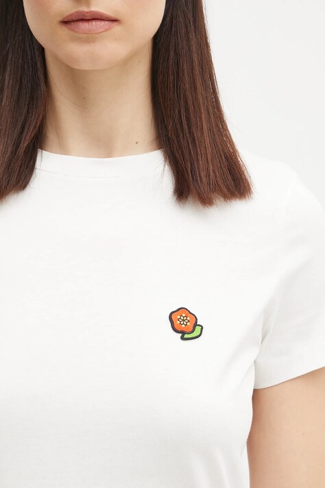 Памучна тениска Kenzo Pop в бяло FF52TS1674SO.02