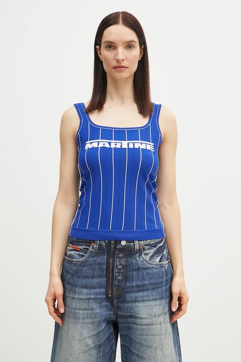 Топ Martine Rose Logo в синьо 957YA12500