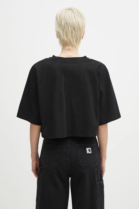 Бавовняна футболка Fiorucci Logo Label Cropped Padded — фото 3