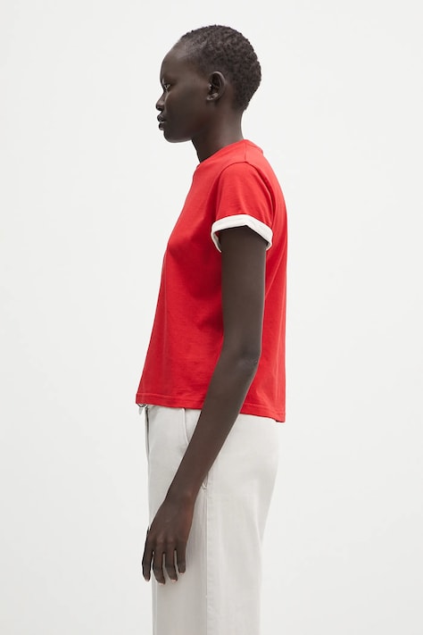 Wales Bonner pamut póló Horizon piros, WS25JE33.JE01.349