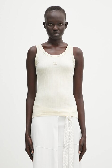 Wales Bonner top Groove kolor beżowy WS25JE42.JE23.099