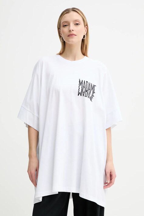 MMC STUDIO tricou din bumbac femei, culoarea alb, LE.MADAME