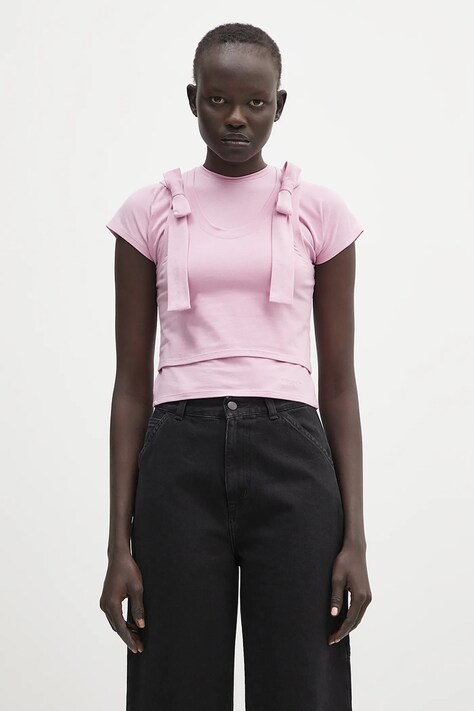 Футболка AMBUSH Layered Ribbon Baby T-Shirt цвет фиолетовый 12115401