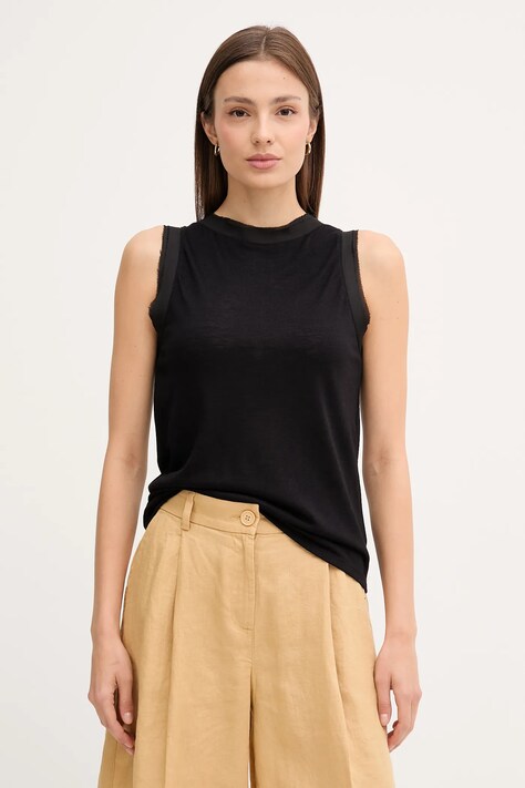 Топ Sisley цвет чёрный 3TGBLH010