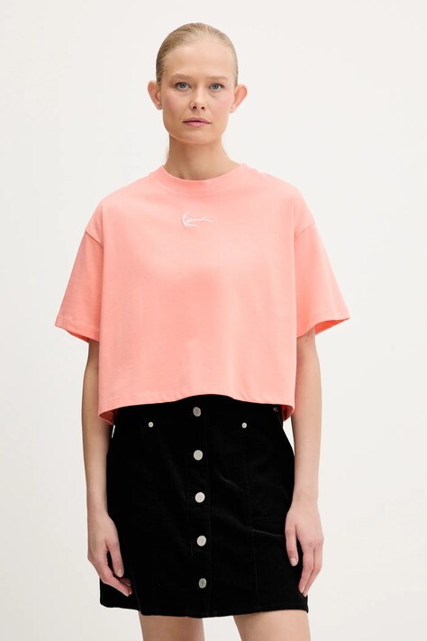 Karl Kani tricou din bumbac culoarea portocaliu, PD00005468