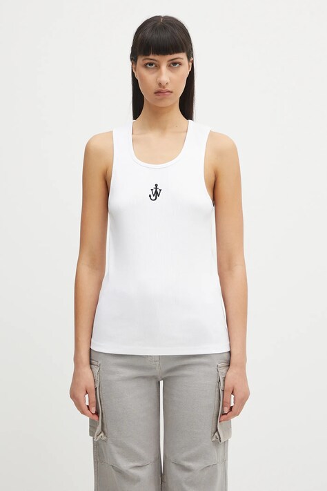 Топ JW Anderson Anchor Embroidery колір білий JO0246.PG1512.001