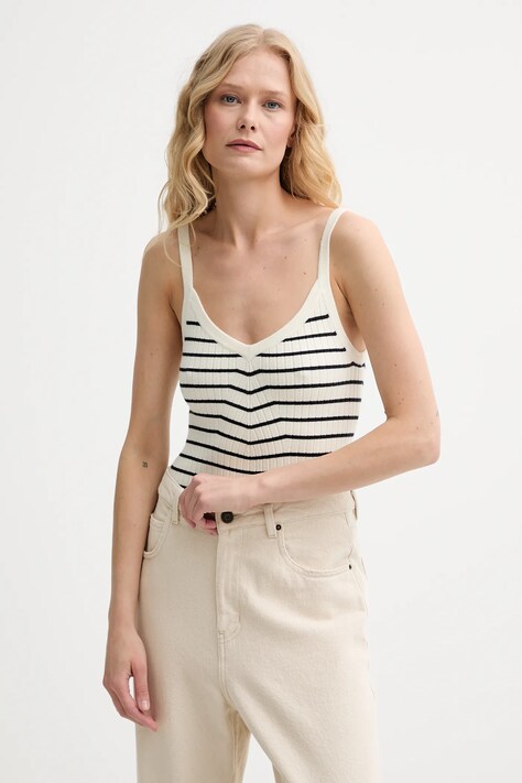 Levi's top FREJA SCULPT TANK colore beige 0013B