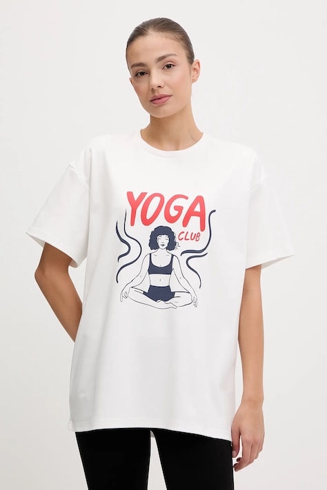 JOYINME tricou din bumbac Boxy culoarea alb, Boxy