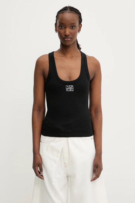Топ KSUBI stacked origin в черно WPS24TA006