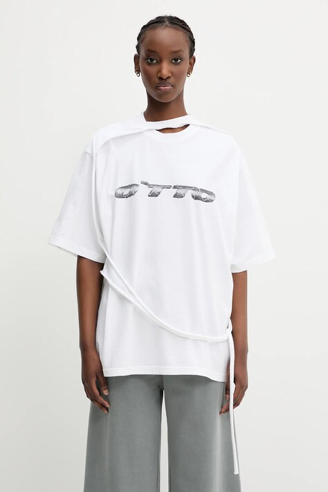 Ottolinger t-shirt bawełniany Oversized damski kolor biały 115.103415.01