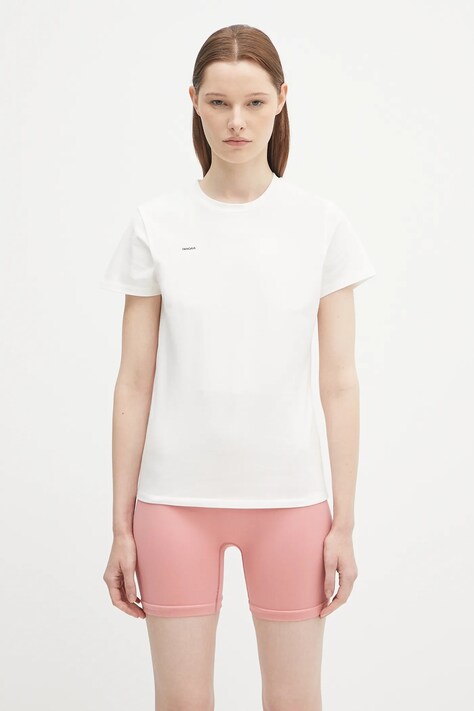 Pangaia tricou Cotton-Stretch T-shirt culoarea alb, 10002430