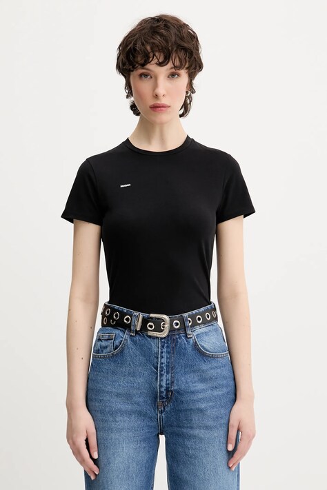 Pangaia t-shirt Cotton-Stretch T-shirt donna colore nero 10002430