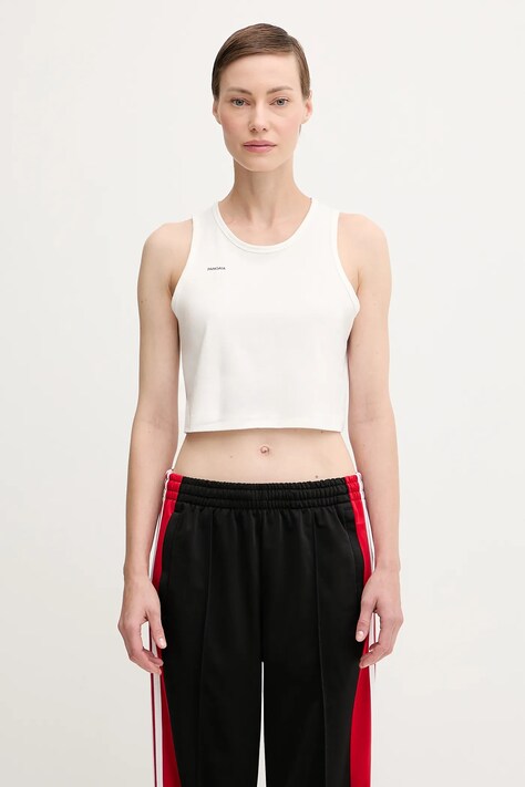 Pangaia top Cotton-Stretch Tank Top kolor biały 10002428
