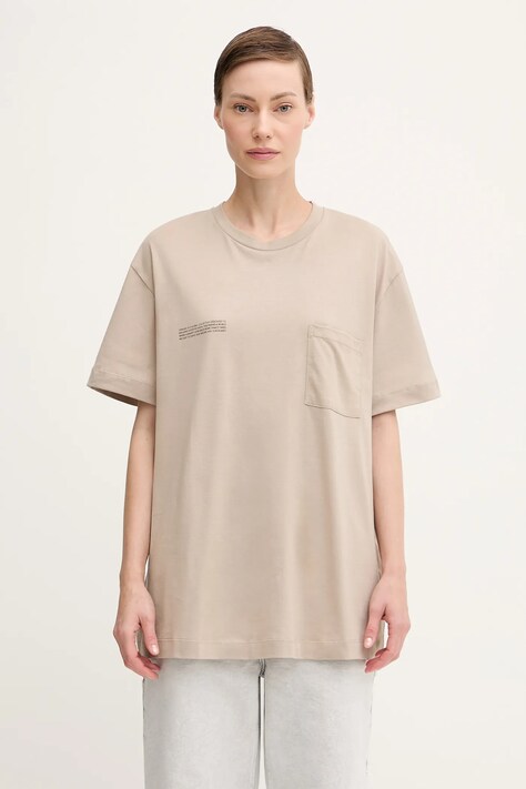 Pangaia t-shirt bawełniany Lightweight Pocket T-Shirt damski kolor zielony 10002566