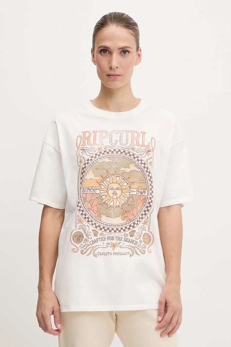 Rip Curl pamut póló LUNA HERITAGE fehér, 0FWWTE