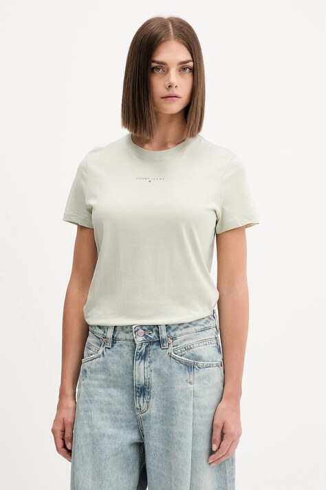 Tommy Jeans tricou culoarea verde, DW0DW21964
