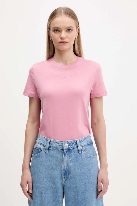 Футболка Tommy Jeans колір рожевий DW0DW21964