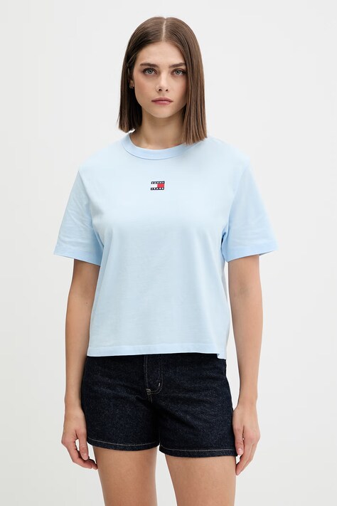 Tommy Jeans t-shirt βαμβακερό μπλε DW0DW22202