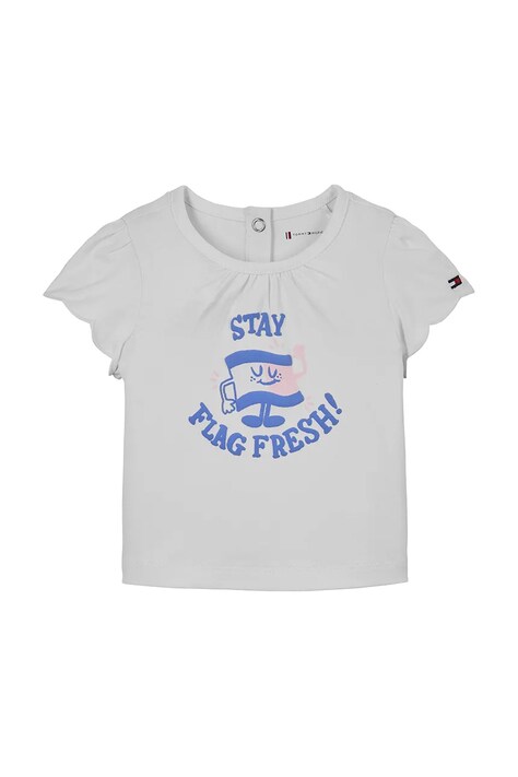 Tommy Hilfiger tricou bebe culoarea alb, KN0KN01963