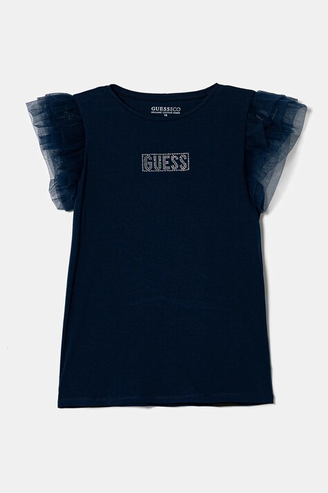 Παιδικό μπλουζάκι Guess χρώμα: ναυτικό μπλε, J5RI17 K6YW4