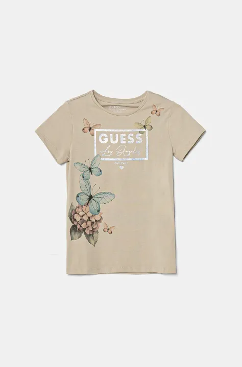 Guess maglietta per bambini colore grigio J5RI33 K6YW4