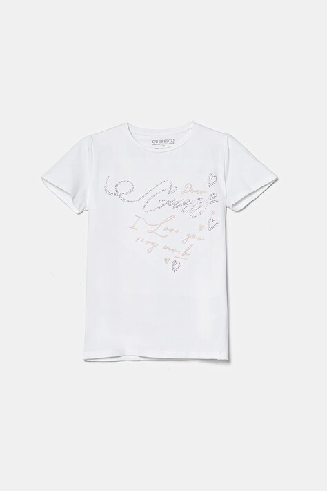 Guess maglietta per bambini colore bianco J5RI38 K6YW4
