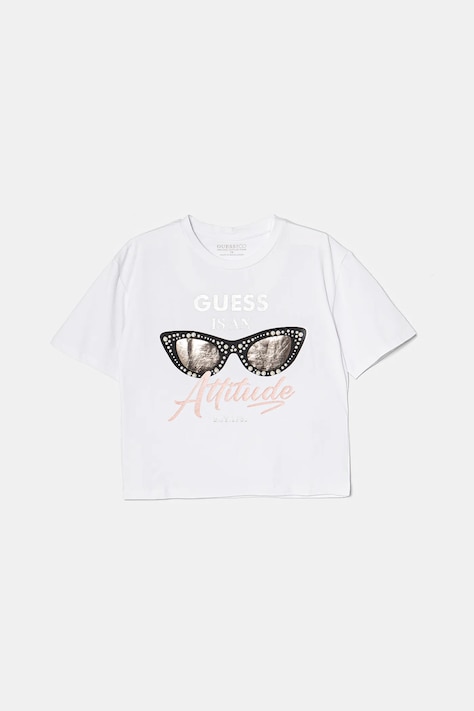 Guess tricou copii culoarea alb, J5RI40 K6YW4