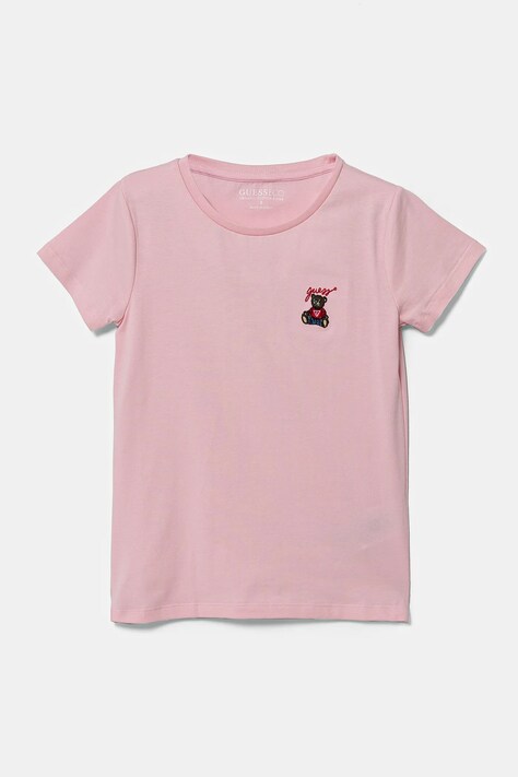 Guess tricou copii culoarea roz, J5RI44 J1314