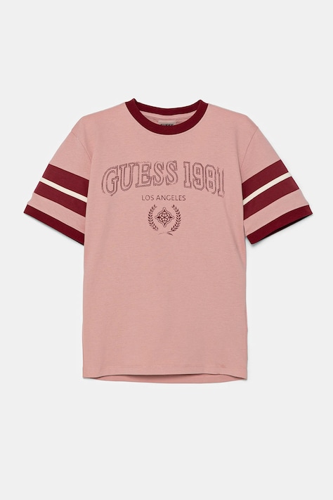 Дитяча бавовняна футболка Guess колір рожевий J5RI45 KA260