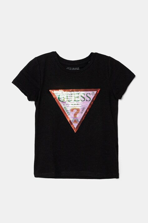 Guess tricou copii culoarea negru, K4RI31 K6YW1