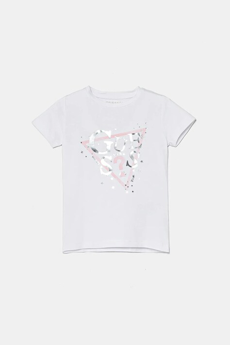 Guess tricou copii culoarea alb, K5RI00 K6YW4