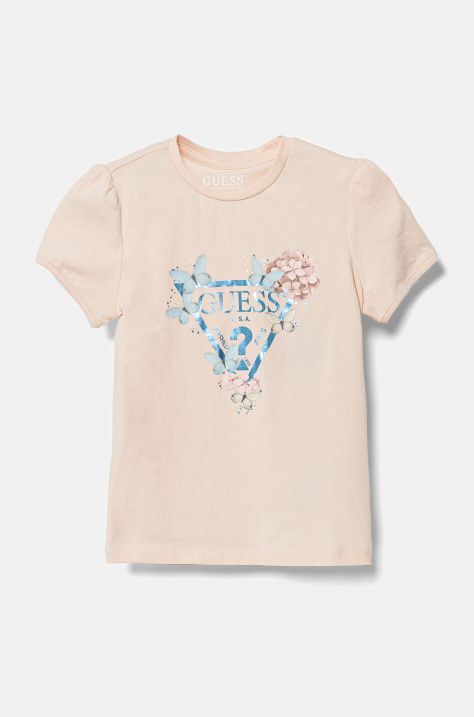 Guess t-shirt in cotone per bambini colore arancione K5RI07 K6YW4