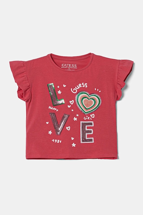 Dětské tričko Guess růžová barva, K5RI13 K6YW4