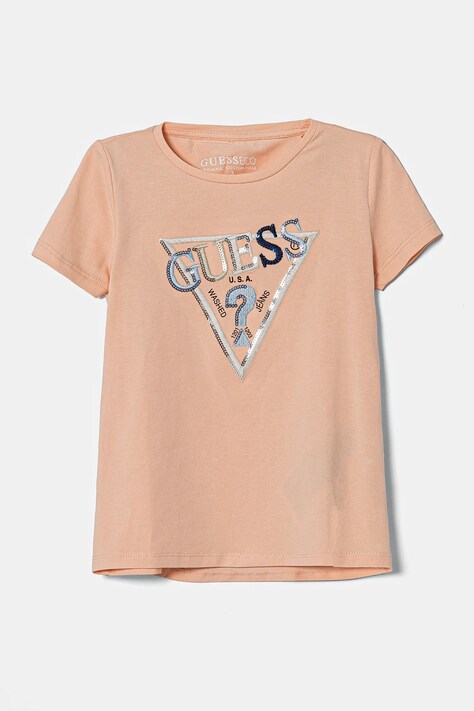 Guess t-shirt dziecięcy kolor pomarańczowy K5RI16 K6YW4