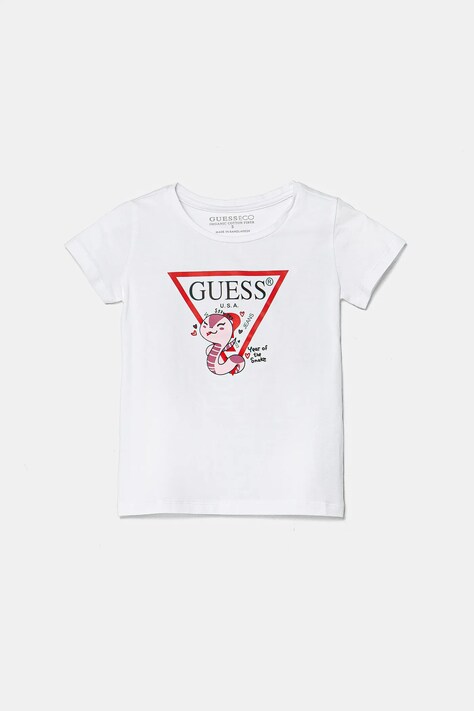 Guess tricou copii culoarea alb, K5RI21 K6YW4