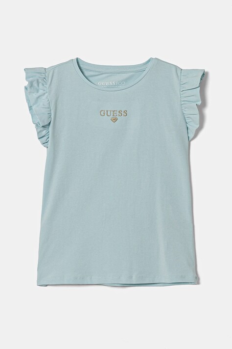 Guess t-shirt dziecięcy kolor niebieski K5RI26 K6YW4